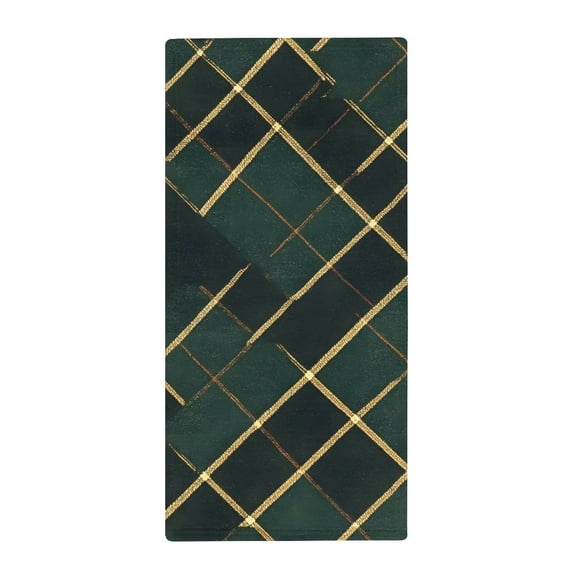 13.8 X 28.7 In Bath Towel Clean Easily Absorb Water Super Absorbent For Swimming Beach Trip Green Buffalo Plaid Check Tartan Scotland_3
