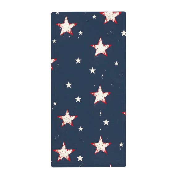 13.8 X 28.7 In Bath Towel Clean Easily Absorb Water Super Absorbent For Swimming Beach Trip Independence Day Theme Star (12)