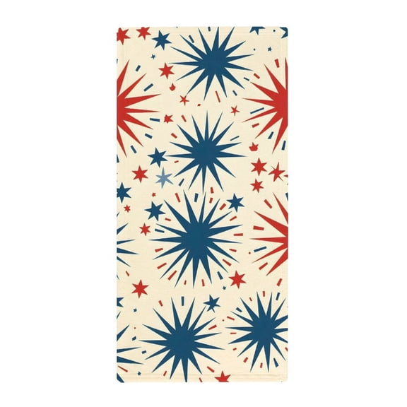 13.8 X 28.7 In Bath Towel Clean Easily Absorb Water Super Absorbent For Swimming Beach Trip Independence Day Theme Star (5)