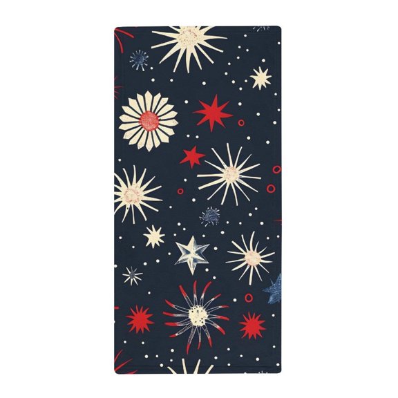 13.8 X 28.7 In Bath Towel Clean Easily Absorb Water Super Absorbent For Swimming Beach Trip Independence Day Theme Star (7)