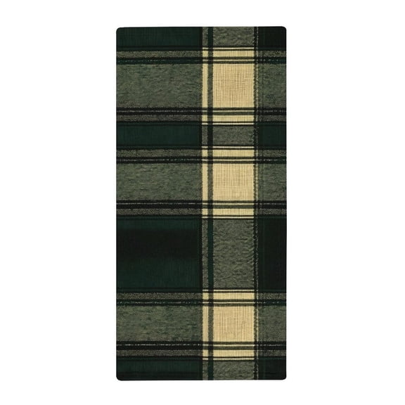 13.8 X 28.7 In Bath Towel Clean Easily Absorb Water Super Absorbent For Swimming Beach Trip SpringGreen Buffalo Plaid Check Tartan Scotland_41650_1