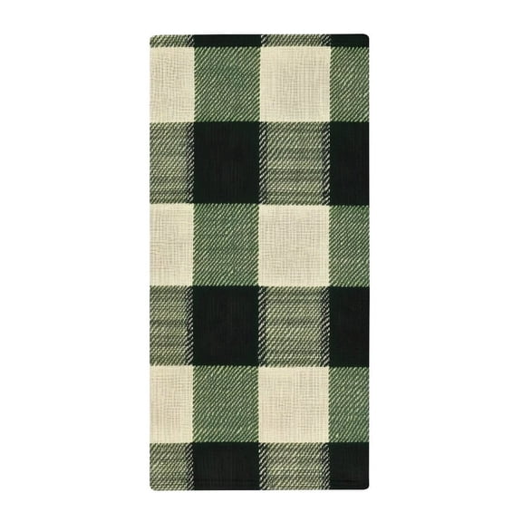 13.8 X 28.7 In Bath Towel Clean Easily Absorb Water Super Absorbent For Swimming Beach Trip SpringGreen Buffalo Plaid Check Tartan Scotland_41650_3