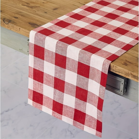 13*83 inch Table Runner Fashionable Red Lattice Festival Decoration 1Pcs Highend Table Runner