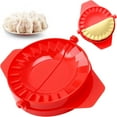 thumbnail image 1 of 13.8CM Dumpling Maker Press, Large Pierogi Mold with Integrated Dough Cutter, BPA Free Thickened Plastic for Calzone, Hand Pies, Empanadas, Corn Cakes, Dishwasher Safe & Easy to Use, 1 of 5
