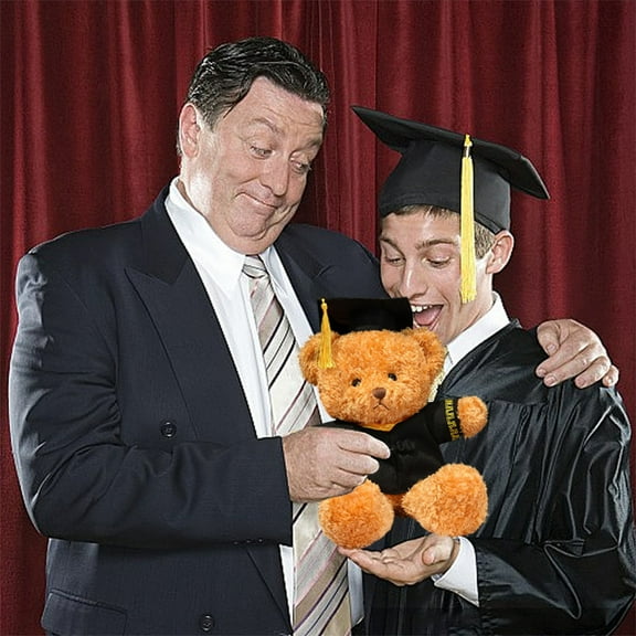 13.8in Graduation Doctor Bear Plush Toy, Adorable Teddy Stuffed Animal with Soft Comfortable Hug Feel, Wearing Gown, Glasses and Scroll, Ideal Graduation Gift for Students, Mentors, Family, Friends