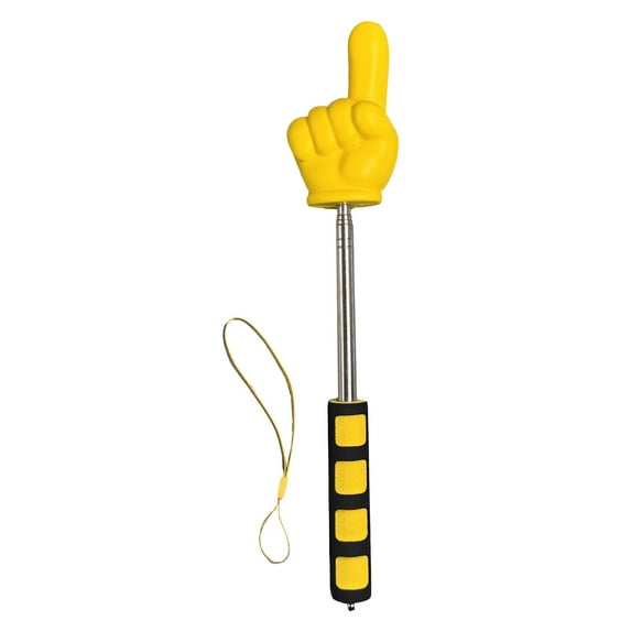 13.8in Telescopic Teacher's Pointer with Soft Handle, Stainless Steel, Finger Shaped - Retractable, Durable for Classroom & Presentations