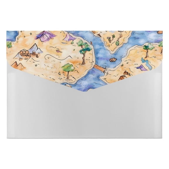 139.1in Accordion Folder Waterproof And Moist-Proof 6 Pocket Compartment Light And Portable Game Map