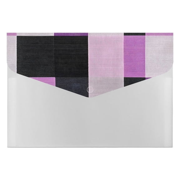 139.1in Accordion Folder Waterproof And Moist-Proof 6 Pocket Compartment Light And Portable LavenderBlush Buffalo Plaid Check Tartan Scotland_4