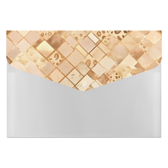 139.1in Accordion Folder Waterproof And Moist-Proof 6 Pocket Compartment Light And Portable Rose Gold Leopard Print Animal Skin Texture_2