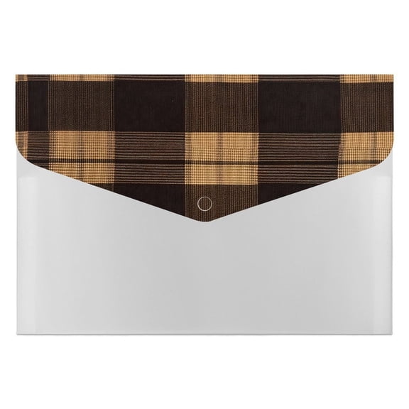 139.1in Accordion Folder Waterproof And Moist-Proof 6 Pocket Compartment Light And Portable SaddleBrown Buffalo Plaid Check Tartan Scotland_3