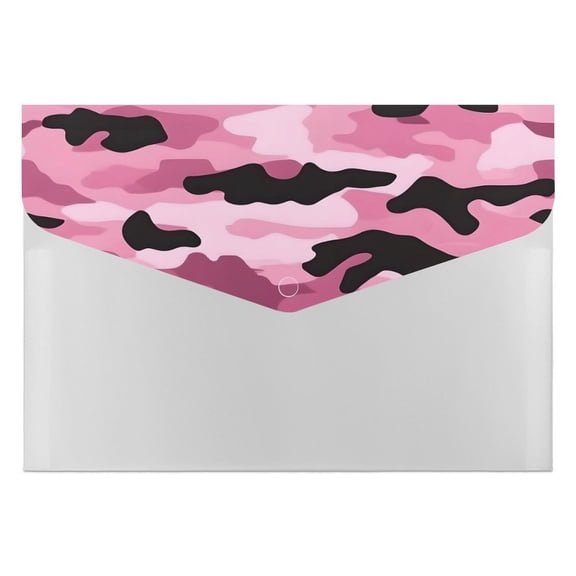139.1in Accordion Folder Waterproof And Moist-Proof 6 Pocket Compartment Light And Portable Texture Military Camouflage Pattern Abstract Pink_2