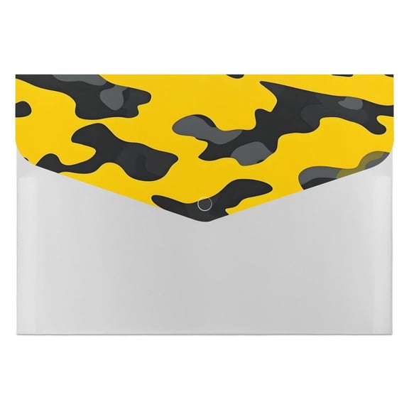 139.1in Accordion Folder Waterproof And Moist-Proof 6 Pocket Compartment Light And Portable Vector Camouflage Pattern Yellow_2