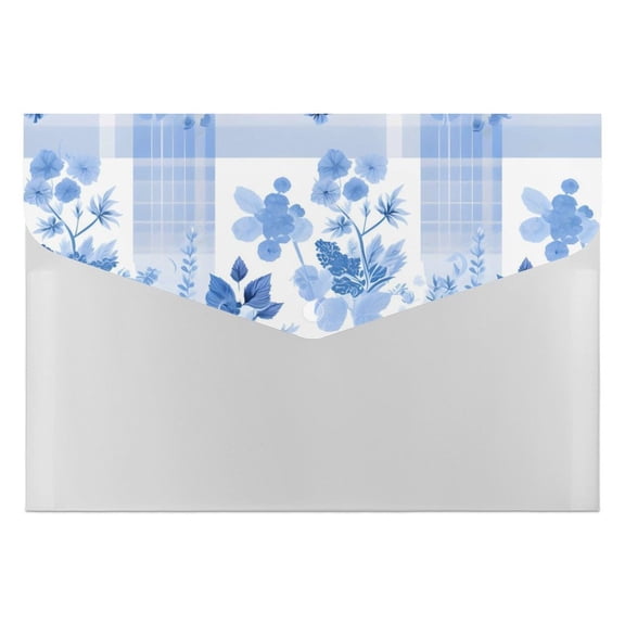 139.1in Accordion Folder Waterproof And Moist-Proof 6 Pocket Compartment Light And Portable BlueViolet Moroccan Buffalo Plaid Tartan Check Hand-drawn Sketch_4