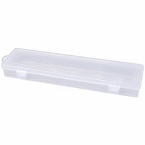 13.9 Inch Transparent Tableware Storage Case, Portable Clear Flatware Utensil Box, Travel Camping Picnic Cutlery Organizer Container