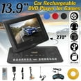 thumbnail image 1 of 13.9" Portable DVD Player, with 10.1" HD 270? Rotatable Display Screen,800x480 Resolution 16:9 LCD Screen 110-240V, DVD Player for Car, 1 of 14