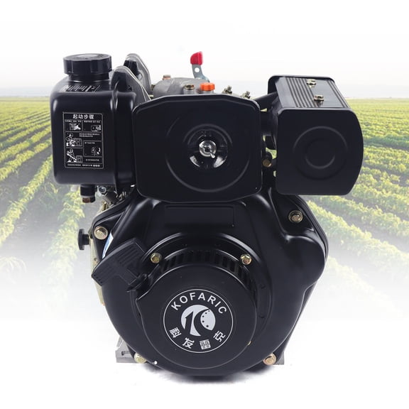 13.97*12.4 Air-cooled Diesel Engine 4 Stroke Single Cylinder Black For Agricultural Machinery for Grain Harvesters