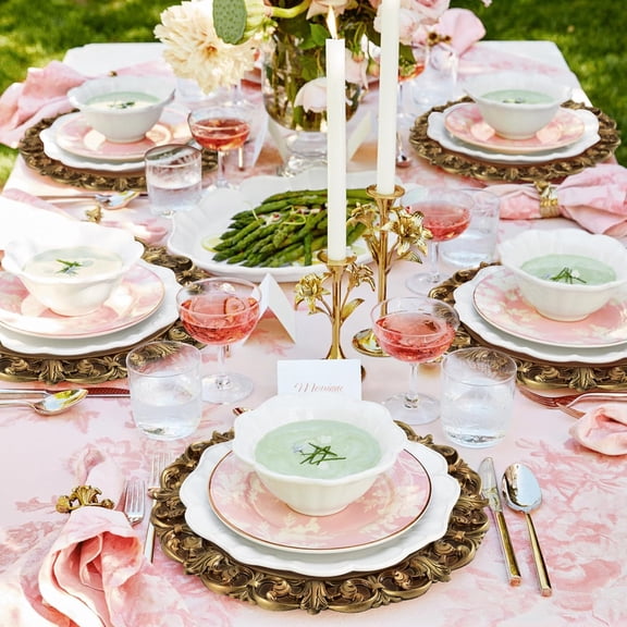 13" Antique Gold Charger Plates with Embossed Rims, Set of 4, Plastic Plate Chargers for Dinner Plates, Table Setting