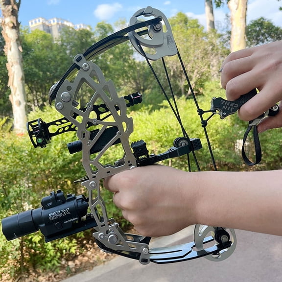 13" Archery Short-axis Compound Bow Set 15-32lb Adjustable Steel Hunting Target