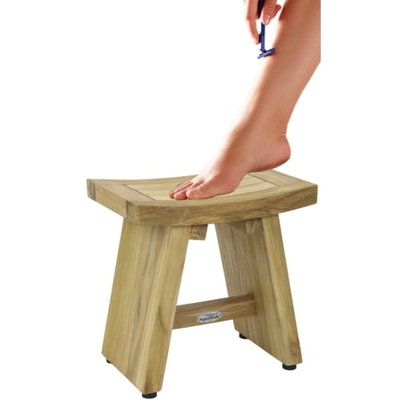 AquaTeak 13" Asia Raw Teak Shaving & Washing Foot Rest
