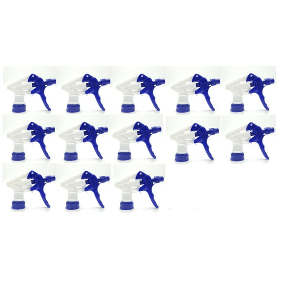 13 Blue Heavy-Duty General-Purpose Trigger Sprayers 28/400 Neck Chemical Resistant Glass or Plastic Bottles