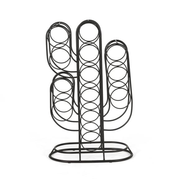 13 Bottle Cactus-Shaped Metal Tabletop Wine Rack