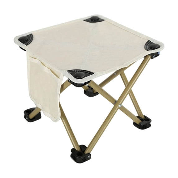 13" Camping Foot Stool, Folding Camp Ottoman, Lightweight Collapsible Camp Footrest, Folding Camping Footrest, Lightweight Beach Chair Footrest, Portable Outdoor Footrest, White