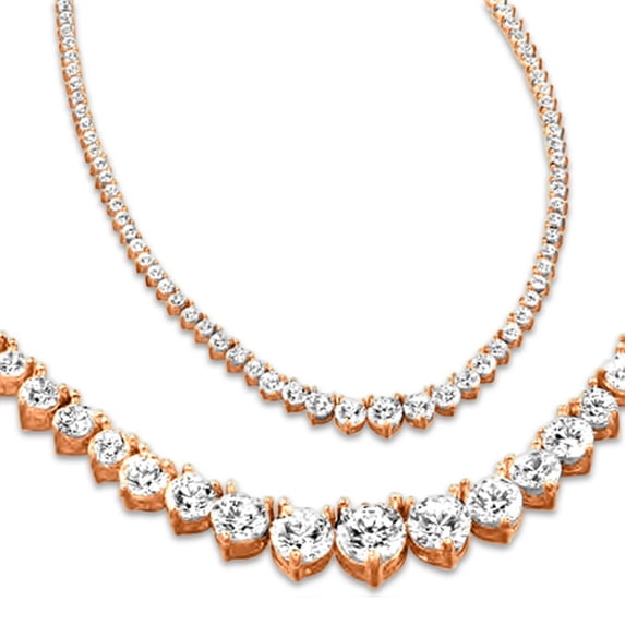 13 Carat Round 14K Rose Gold 17 