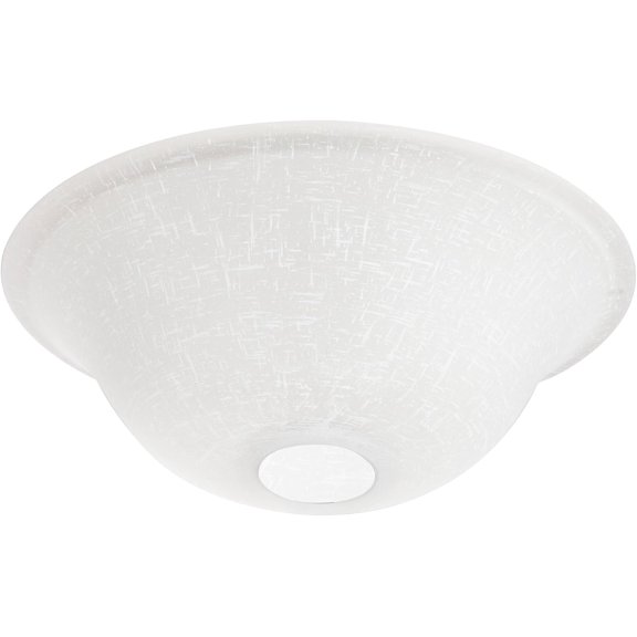 13" Ceiling Fan Globe Replacement, White Linen Glass Bowl Upgrade, Glass Shade Compatible w/Hunter - Hampton Bay - Harbor Breeze Fans & More, 12.75" (D) x 4.25" (H)