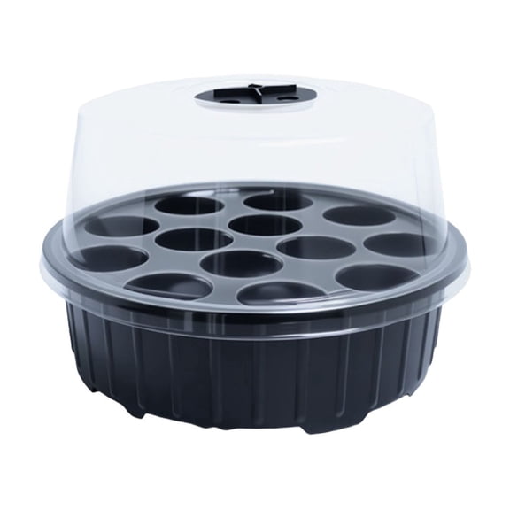 13 Cell Mini Starter Tray with Ventilated Cover, Compact Indoor Garden Kit for Herbs and s, Small Propagation Box with Drainage for Home Planting Projects and Hobbies
