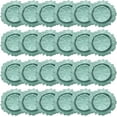 thumbnail image 1 of 13" Charger Plates Set of 24, Round Plastic Reef Plate Chargers, Plastic Ruffled Rim Decorative Plates, Lightweight Plates for Table Setting, Wedding Dinner Party Decoration (Green), 1 of 18
