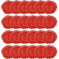 thumbnail image 1 of 13" Charger Plates Set of 24, Round Plastic Reef Plate Chargers, Plastic Ruffled Rim Decorative Plates, Lightweight Plates for Table Setting, Wedding Dinner Party Decoration (Red), 1 of 18