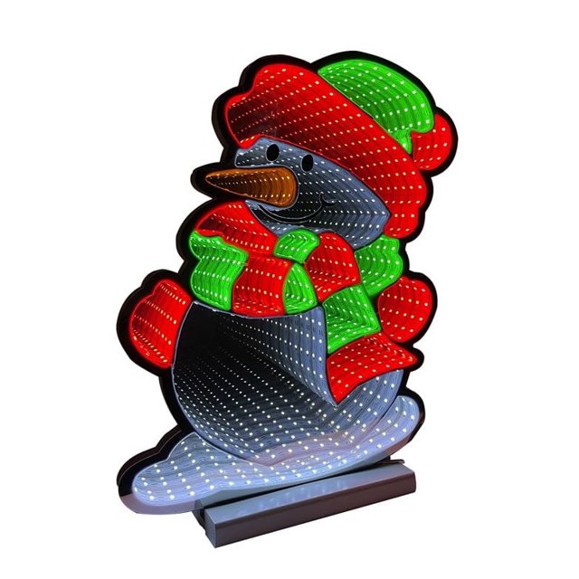 28" Christmas Snowman (Red and Green) Infinity Lights