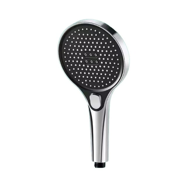 13 Cm Big Panel High Pressure Shower Head Black 3 Modes Large Flow