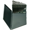13 Cobalt Drill Bit Set Metal Case, Sizes 1/16" 1/4" x 64ths