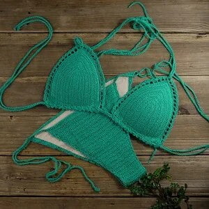 13 Color Women‘s Swimwear Push up Swimsuit Handmade Crochet Bikini Sets ...