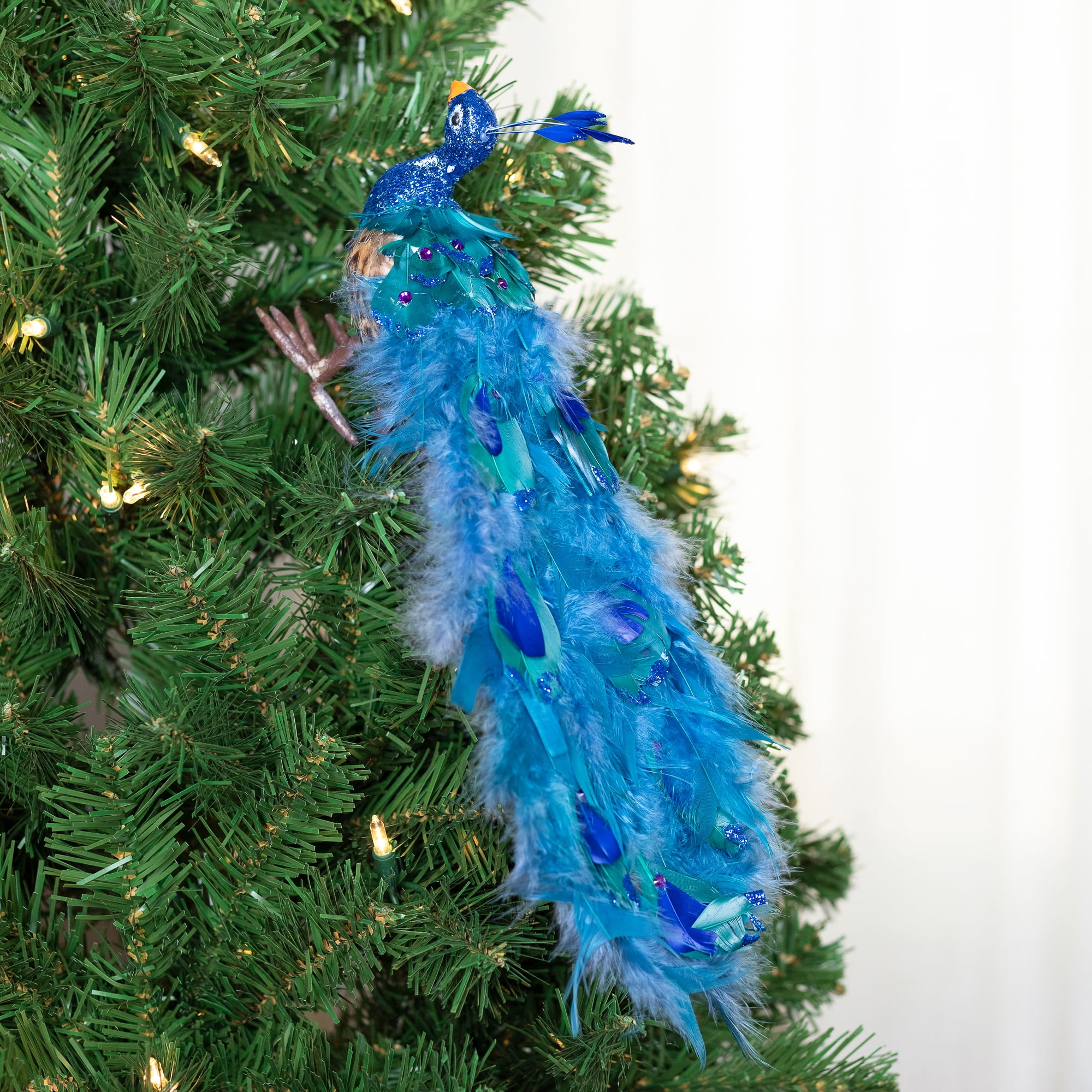 Northlight 13" Peacock Bird with Closed Tail Feathers Christmas Ornament - Green