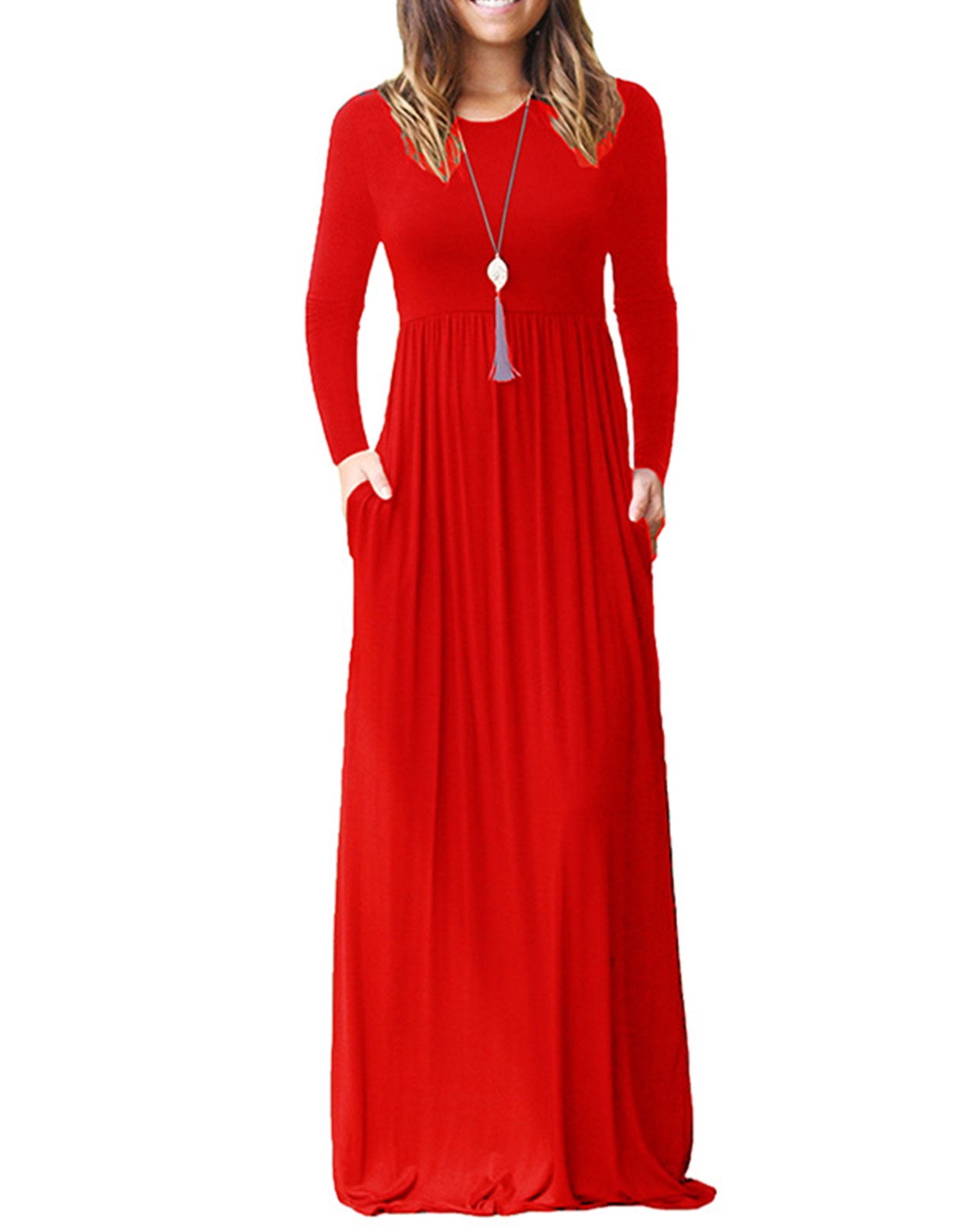 Cotton empire waist shop maxi dress