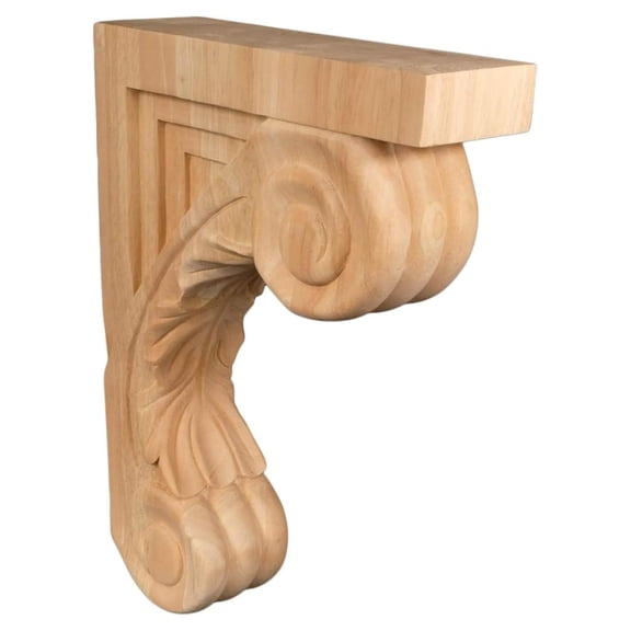 - 13" Corbel Rustic Solid Hardwood Bracket - 1 Piece (C5-UNF-FBA)