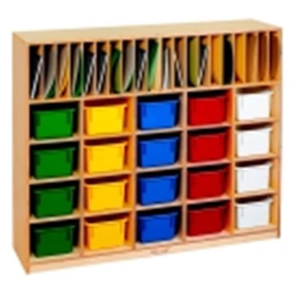 13 D x 47.75 W x 42 H in. Mobile Folder And Tray Cubby