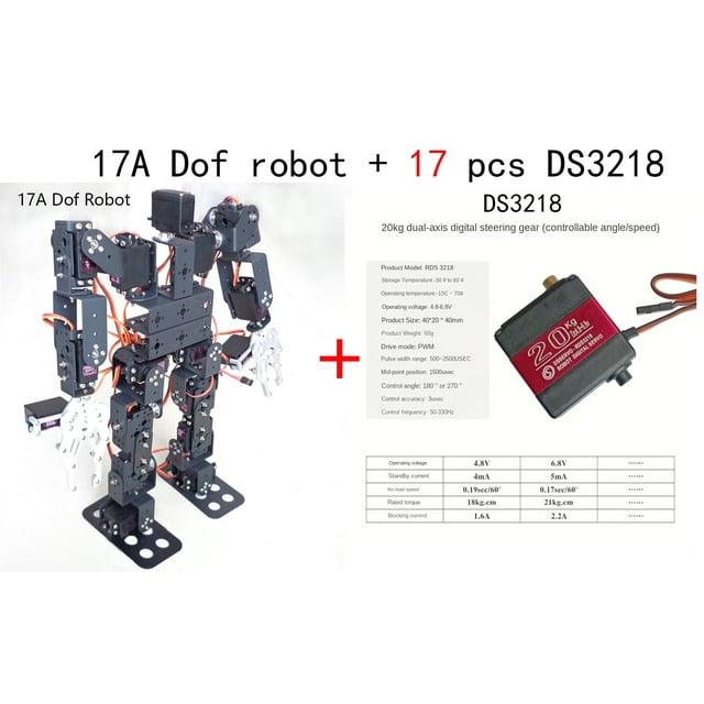 13 DOF Humanoid Robot for ESP32/Ardunio Robot DIY Kit Metal Bracket ...