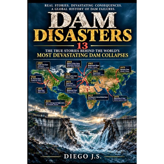 13 Dam Disasters: The True Stories Behind the World's Most Devastating Dam Collapses: Banqiao, Vajont, Johnstown, Brumad, (Paperback)