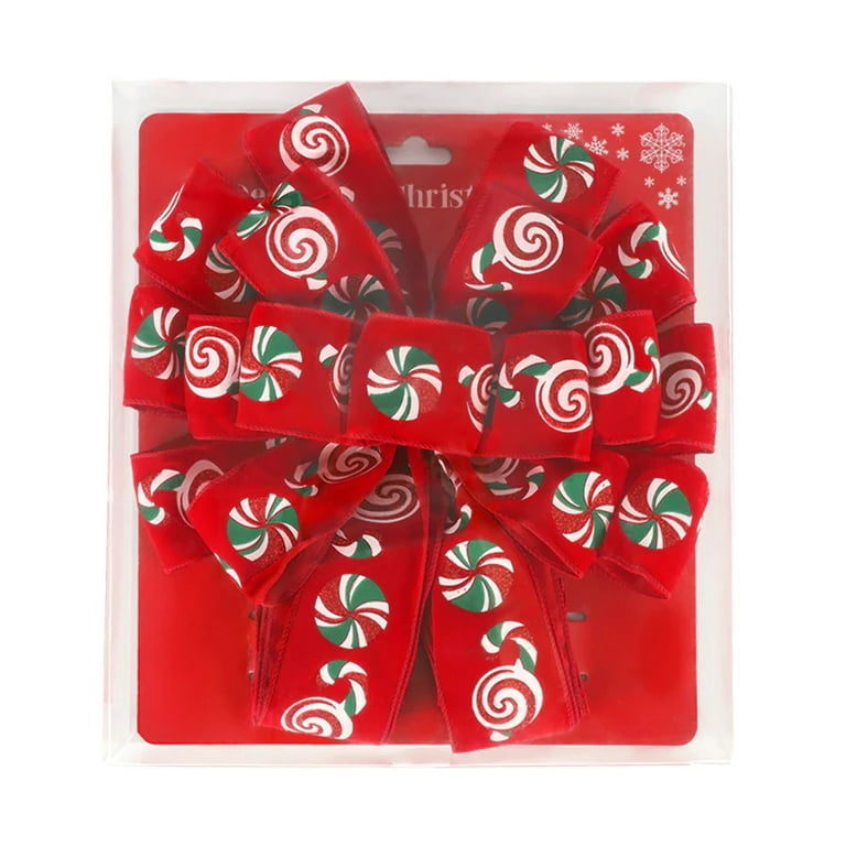 LARIBBONS 2 1/2 MERRY CHRISTMAS WIRED RIBBON