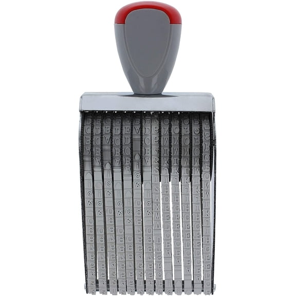 13 Digit Roller Rubber Stamp - Alphabet Number Symbol