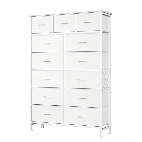 13 Drawer Fabric Storage Tower, 56.7 Inch Tall Dresser Organizer Unit ...