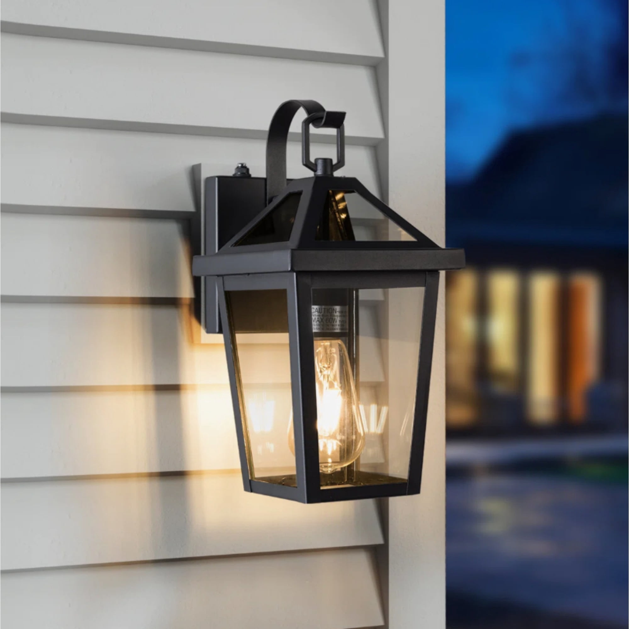 13" Dusk to Dawn Outdoor Wall Lights, Modern Waterproof Exterior Lighting Fixture, Black Anti-Rust Outdoor Lantern Light Wall Mount for Porch, Garage, Entryway, Patio