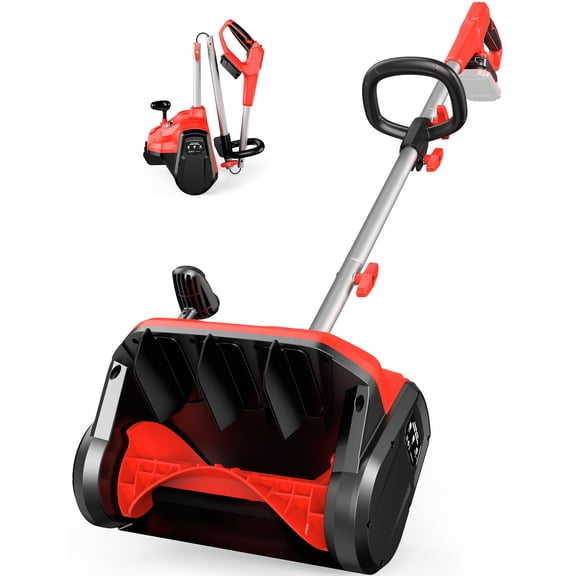 13" Cordless Snow Shovel Compatible with Milwaukee M18 Battery (Bare Tool) Brushless Snow Blower, 26FT Max Throw, Lightweight, Foldable, 8" Clean Depth, Snow Thrower for Driveway, Deck, Patio & Steps