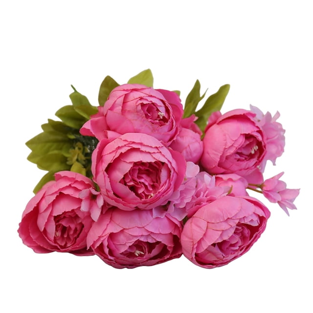 13 European Style Core Peony Flowers Home Table Dress Wedding