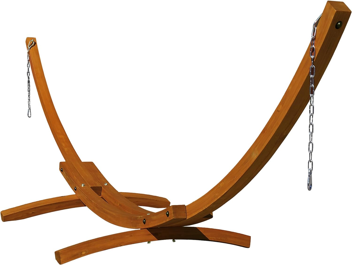 13 FT Outdoor Arc Wood Hammock Stand, 2 Person Russian Pine Hardwood