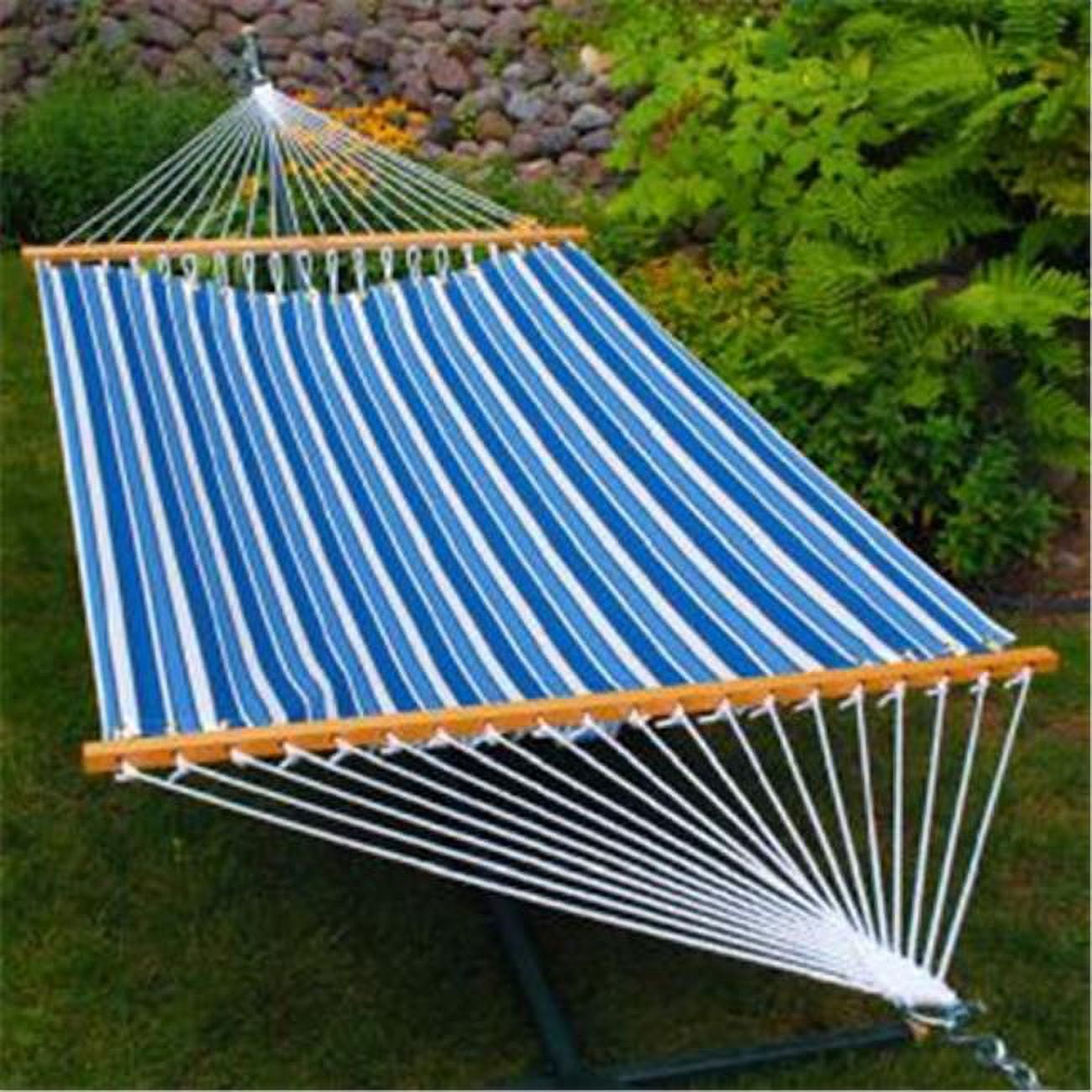 Blue and White Striped 13' Polyester Hammock Bed