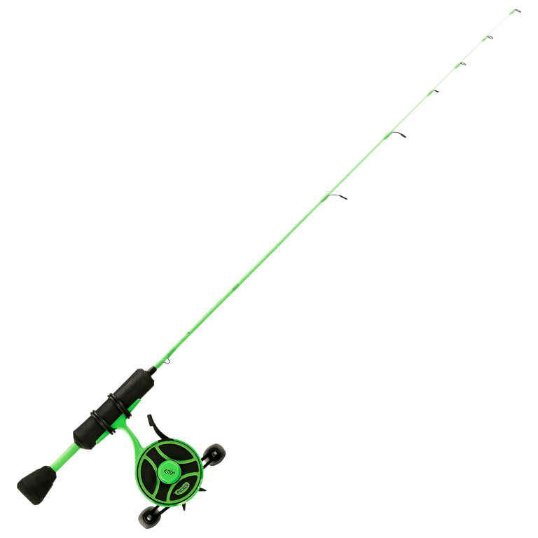13 Fishing Radioactive Pickle Inline Ice Fishing Combo Left 25
